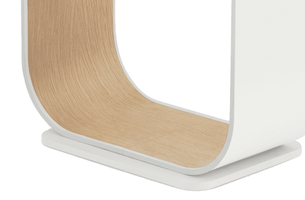 PABLO - GRANDE LAMPE CONTOUR BLANCHE ET BOIS CLAIR – Image 2